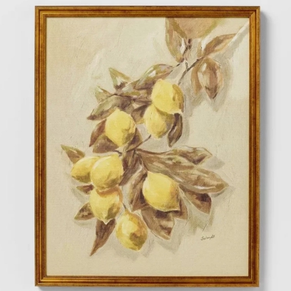 STUDIO MCGEE NWT lemons vintage framed wall art -16x20